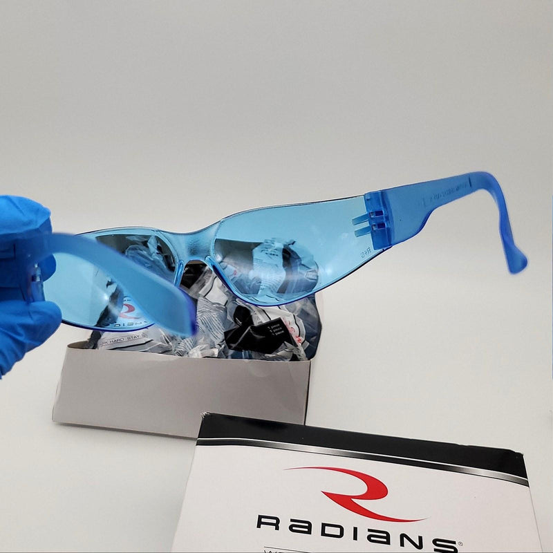 Radians Safety Glasses Light Blue Wraparound 1 Size Fits MR01B01D Mirage 4