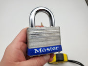 Master Lock No 15 Padlock 1-1/2" L x 0.42" D Shackle 2-1/2" Body USA Made NOS 2