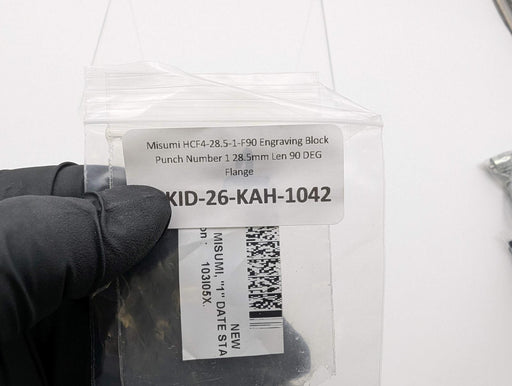 Misumi HCF4-28.5-1-F90 Engraving Block Punch Number 1 28.5mm Len 90 DEG Flange 2