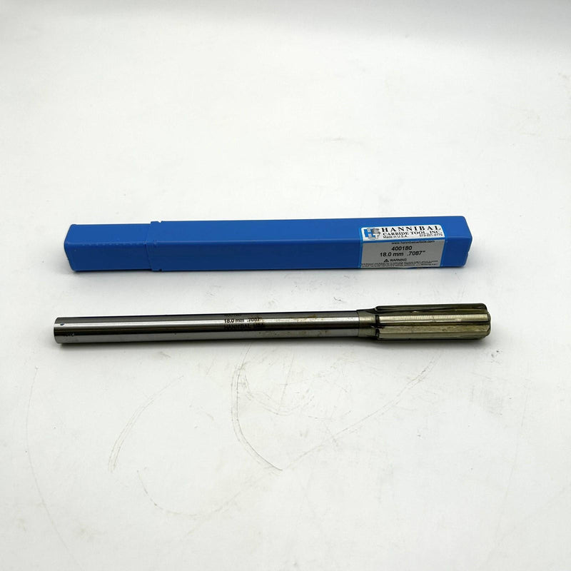 Hannibal 400180 Reamer Straight Shank and Flute Type 400 0.7087/18mm 9/16 Shank