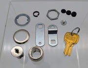 CompX C8051 Cam Lock 7/16" L 3/4" D Bright Nickel Keyed Alike Overlay / Flush 1