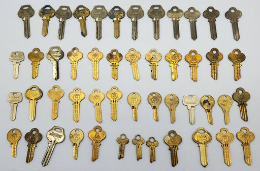 Keys for Crafting 50 Gold Tone Keys Eagle Sargent Corbin Jewelry & Art Rusty 1