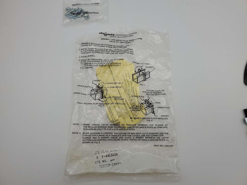 Hoffman F44LSGQR Flat Sealing Plate Lay-In Hinged Cover 4" x 4" Quick Release 5