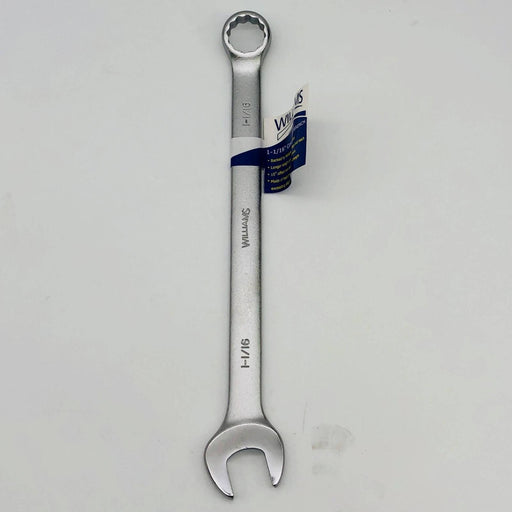 Williams 11134 Combination Wrench 1-1/16 12pt Standard Satin Chrome 14-1/4" OAL 1