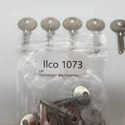 5x Ilco 1073 Key Blanks For Fraim Padlocks Nickel Plate Over Brass NOS 4