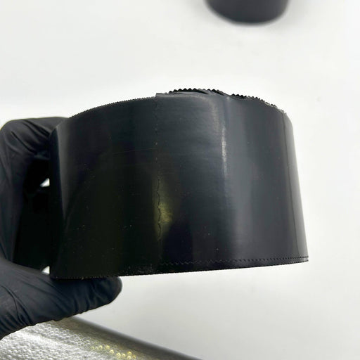 Poly Tape Pinked Edges 72mm X 55m Black Tape Products 133BK-72X55 166632 4 Rolls 2