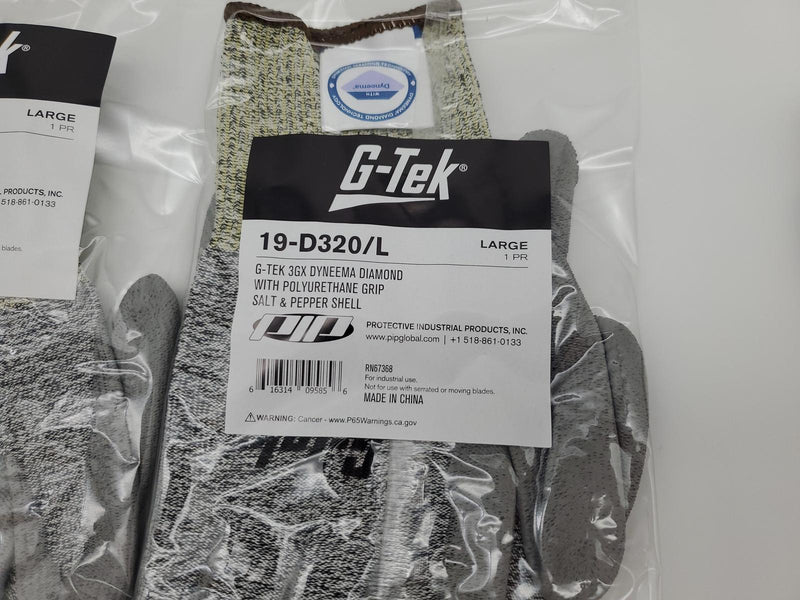 PIP Cut Resistant Work Gloves Size Large G-Tek 3GX Palm Coated 19-D320 3 Pairs 5