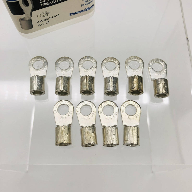 Thomas & Betts Sta-Kon F4-516 Ring Terminal 5/16 Non Insulated Brazed Seam 10pk 5