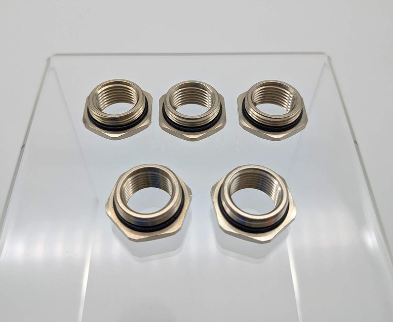 Hummel M25 X 1.5 to 1/2" NPT Thread Adapters 1.171.2512.50 w/ O-Ring Pack of 5 1