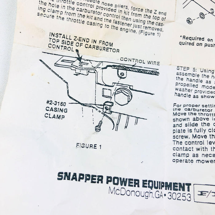 Snapper 23160 Casing Clamp for Solenoid Hardware OEM NOS Repld 7023160YP/7023160 3