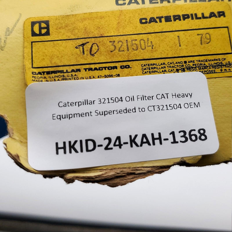 Caterpillar 321504 Oil Filter CAT Heavy Equipment Superseded to CT321504 OEM 5