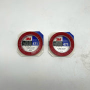 3M 471 Marking Tape Red Vinyl Red 1/2in X 36yds 5.2mil SS PN 07207 Lot of 2 6