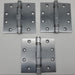 3x Hager Door Hinges ECBB1100 Full Mortise Satin Chrome 4.5" x 4.5" NOS 1