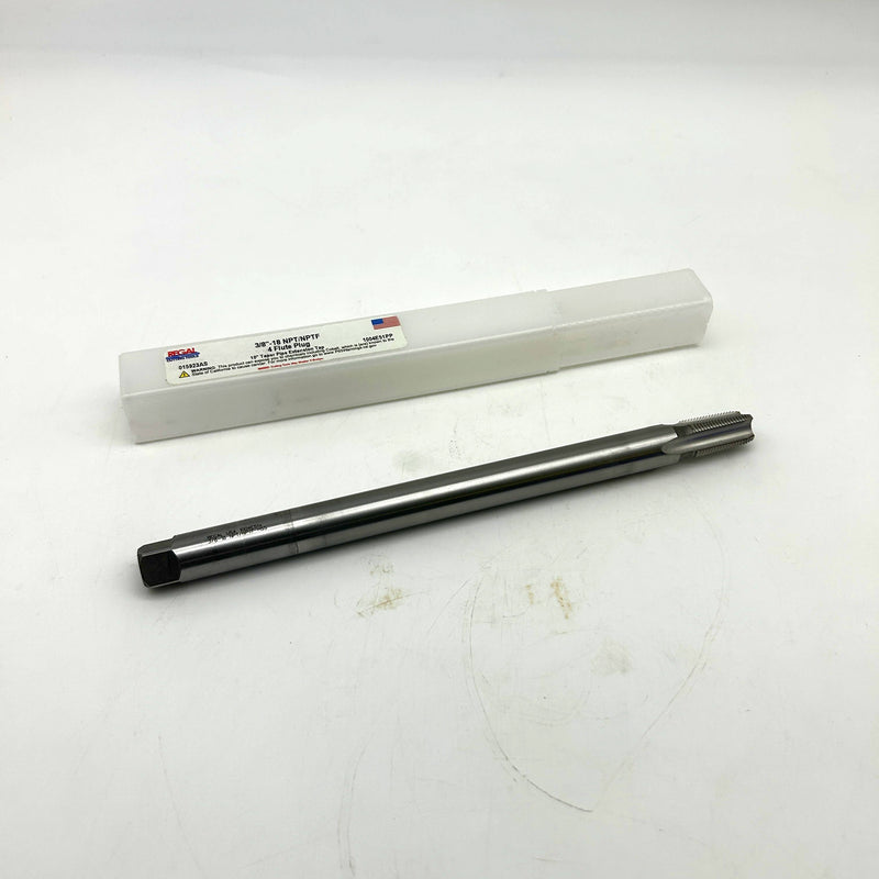 Regal Cutting Tools 015923AS Pipe Tap Taper Ext 3/8-18 NPT/NPTF 4FL 10in OAL