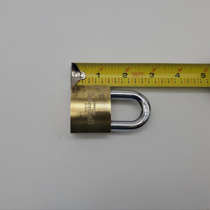 American K60 Padlock 1-1/8"L x 3/8"D Shackle 1-3/4" Body USA Made Keyed Diff 9