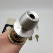 Arrow Door Knob Entry Lock Satin Aluminum 2-3/8" Backset 351 No Inside Button 3