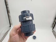 Asahi America 1" True Union Ball Check Valve PVC FKM Seal 150 PSI 2