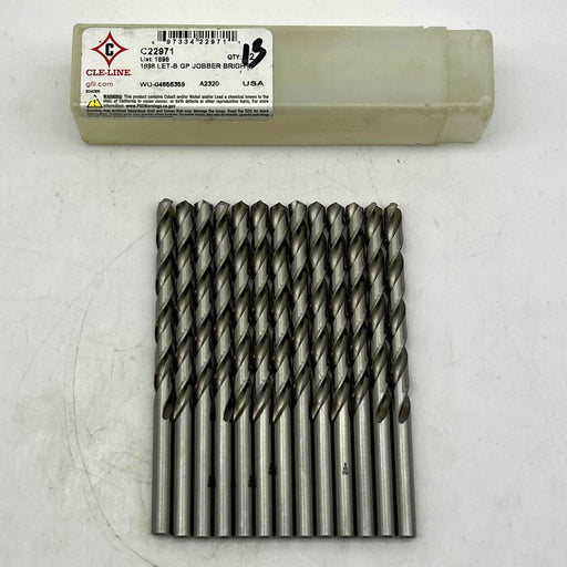 Cle-Line C22971 Jobber Drill Bit Letter B 1898 General Purpose HSS Bright 13pk 1