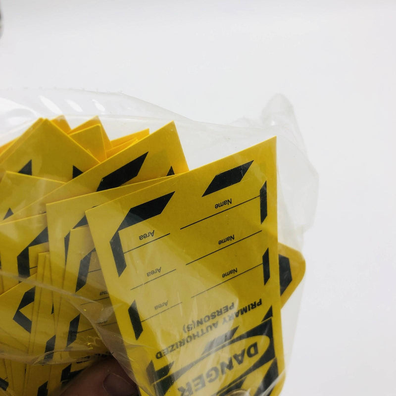 Accuform CU29745 Danger Lockout Tag Yellow Black Primary Authorized Person 25pk 6