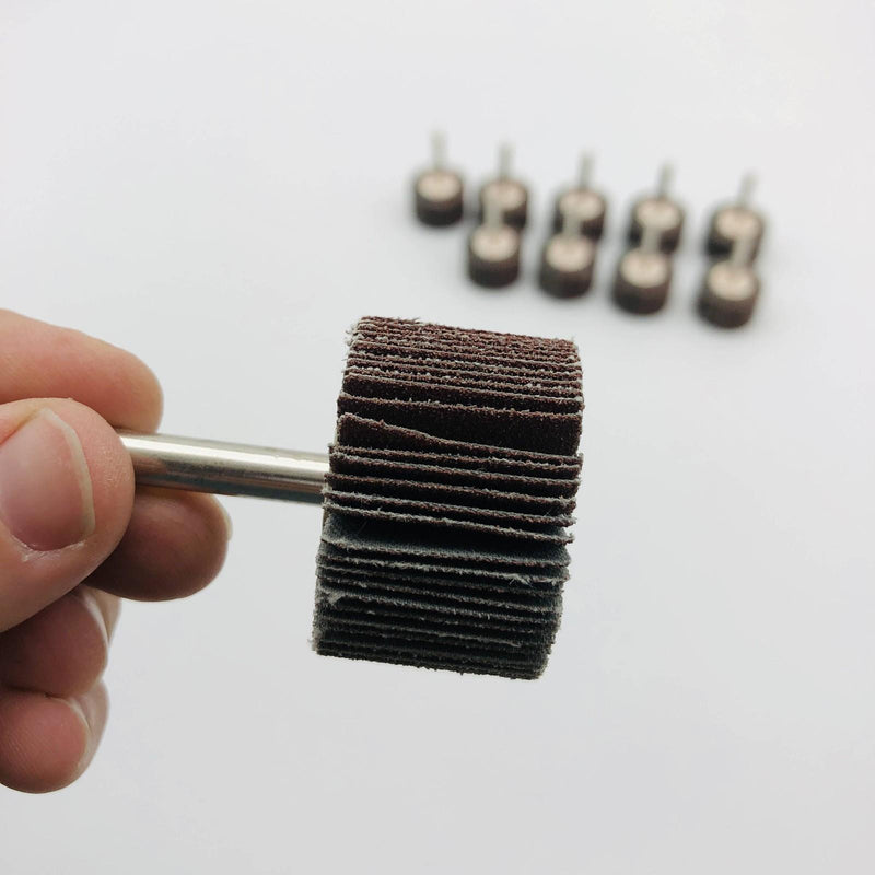 Superior Abrasives 10115 Mounted Flap Wheel 1.5in x 1in x 1/4in 80 AO 10/Box 4