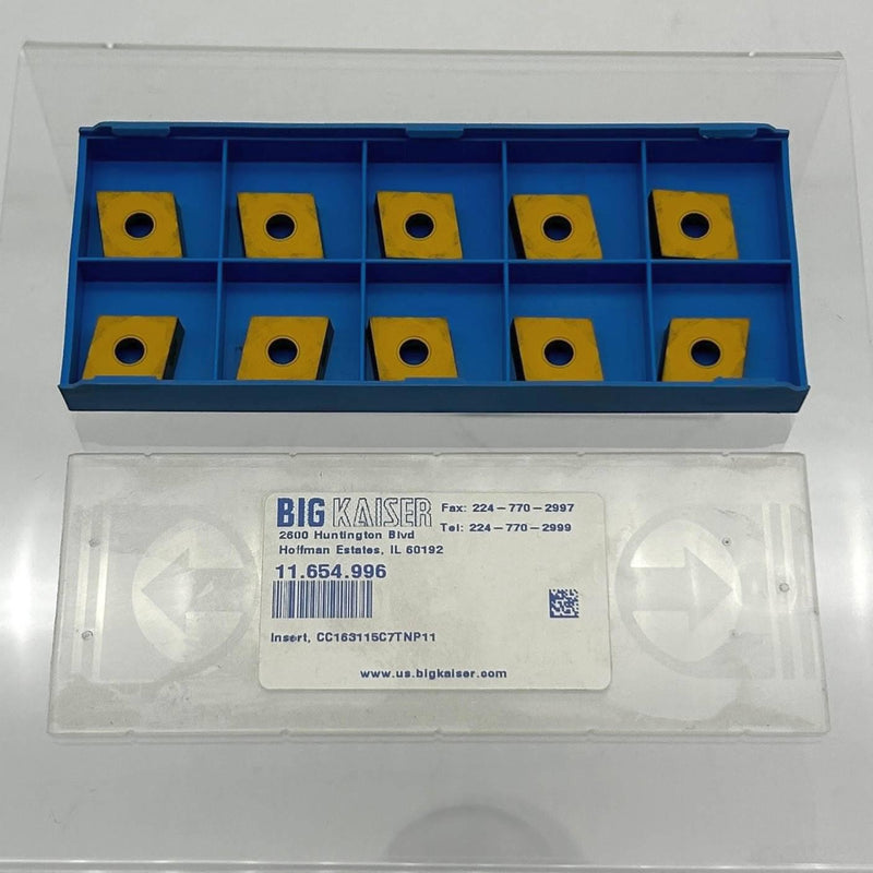 Big Kaiser 11.654.996 Carbide Boring Insert CC163115C7T NP11 80 Deg Diamond 10pk 1