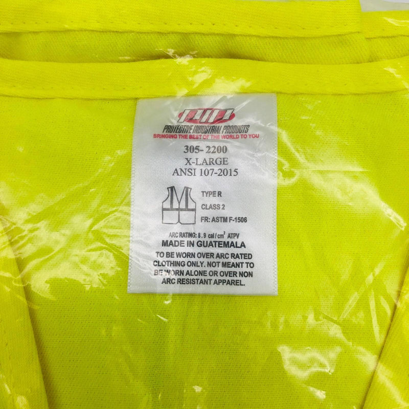PIP 305-2200-XL Safety Vest Size XL ANSI Type R Class 2 AR/FR Hi Vis Yellow 2