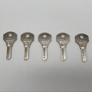 5x Ilco 1000 XK Key Blanks For Some Corbin Desk Locks Nickel Plated 3