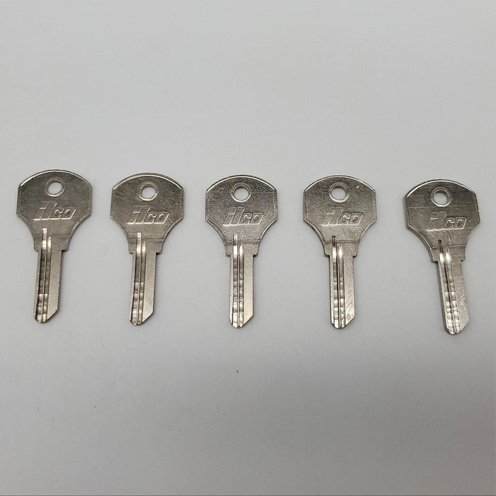 5x Ilco 1000 XK Key Blanks For Some Corbin Desk Locks Nickel Plated 3