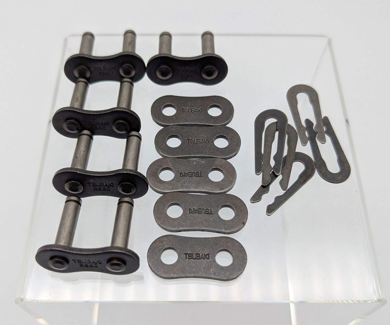 Tsubaki Connecting Links 60 Single Strand Roller Chains 3/4" Pitch 5X302 Pack 5 1