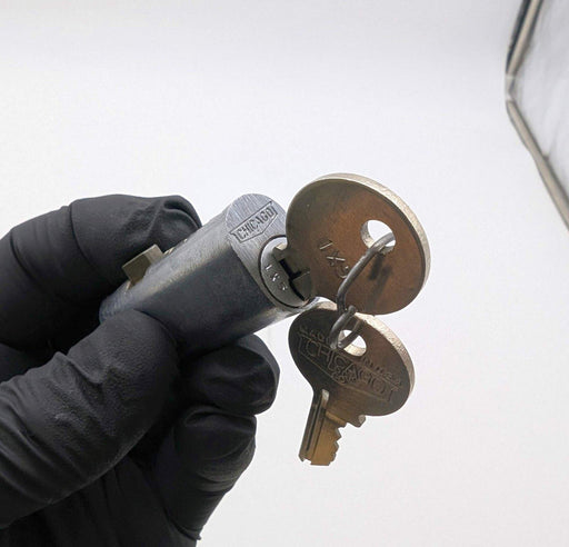 Chicago 5002LP-KA 1X5 File Cabinet Lock Satin Chrome 2" L 4 Pin Keyed Alike 1