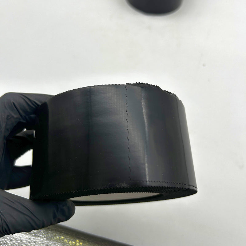 Poly Tape Pinked Edges 72mm X 55m Black Tape Products 133BK-72X55 166632 4 Rolls