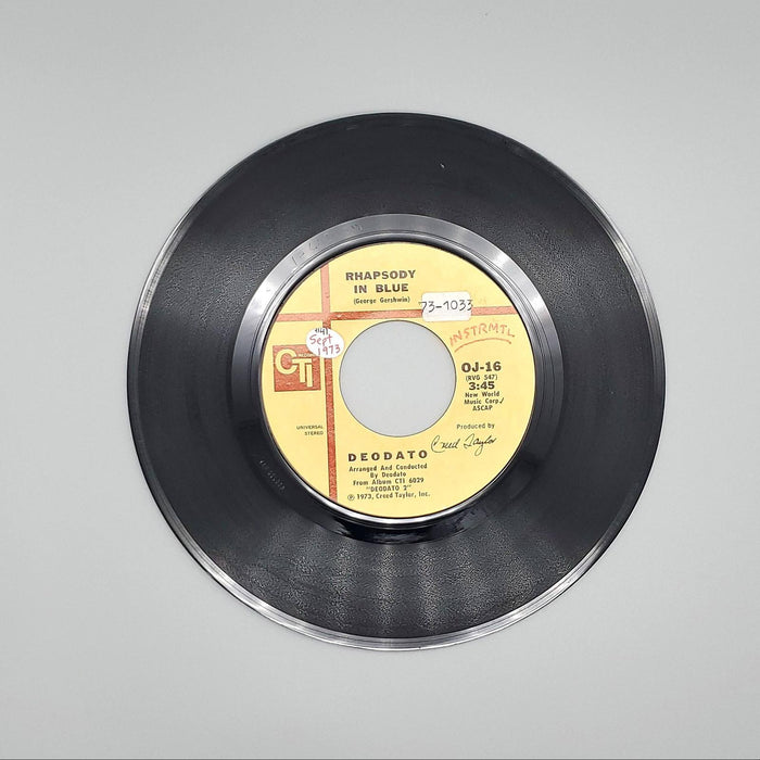 Eumir Deodato Rhapsody In Blue Super Strut Single Record CTI Records 1973 OJ 16 1