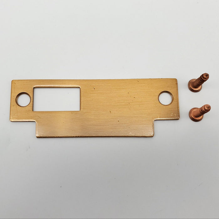 Yale Mortise Lock Strike Plate Satin Bronze for Yale 8700 Series w #12 Screws 1