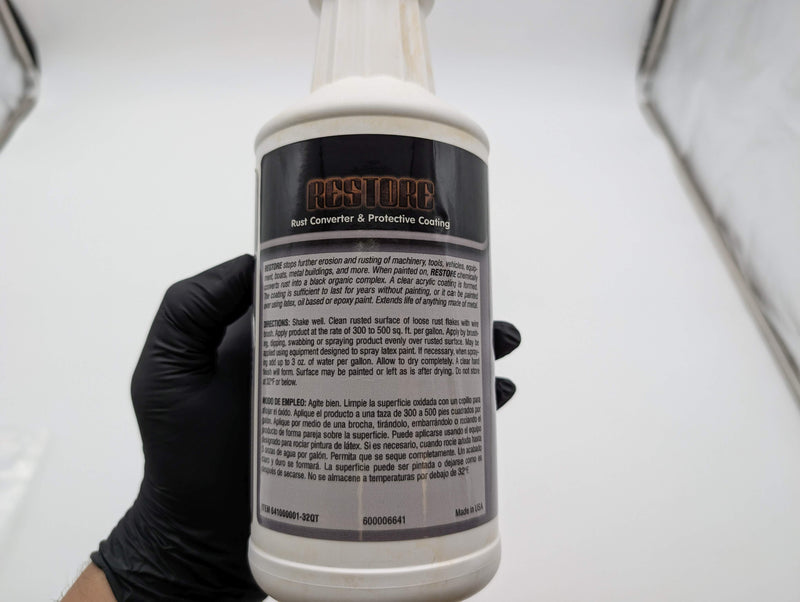 Quest Restore Rust Converter & Protective Coating Non Toxic 32oz Bottle 2 Pack