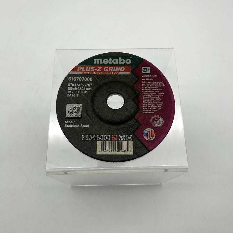 Metabo Plus-Z 616787000 Grinding Wheel 6" x 1/4" x 7/8" Type 27 ZA24T ZA 1ct 9