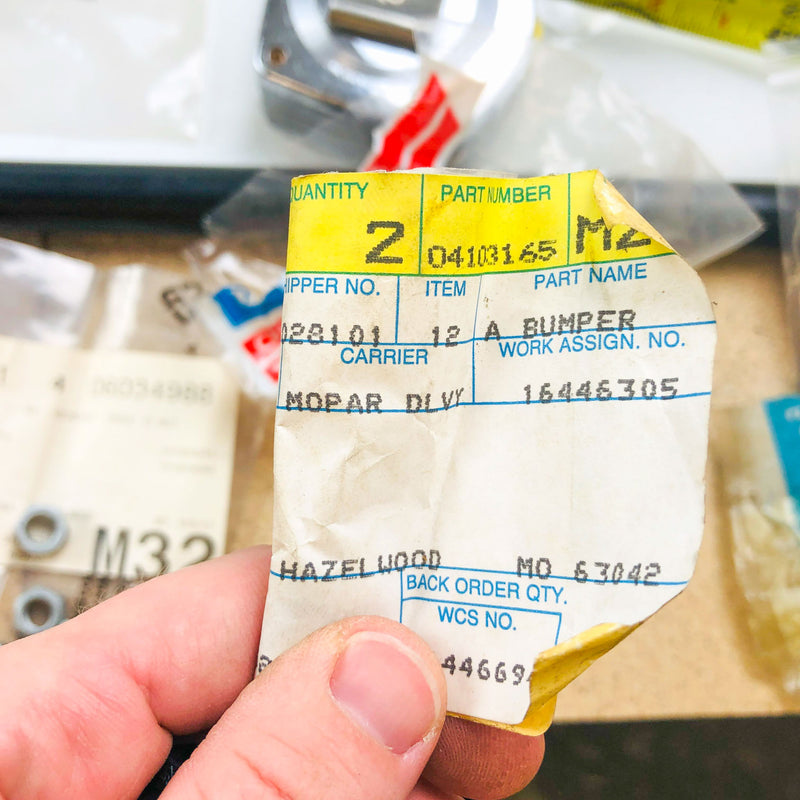 Mopar 4103165 Stop Bumper for Hood Behind Lock Assembly OEM NOS 1993 Jeep 1ct 12