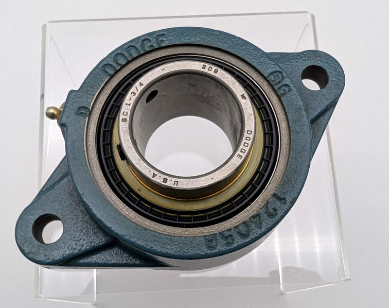 Dodge F2B-SC-112 Mounted Ball Bearing 1-3/4" Shaft 2 Bolt Flange Setscrew 059776 1