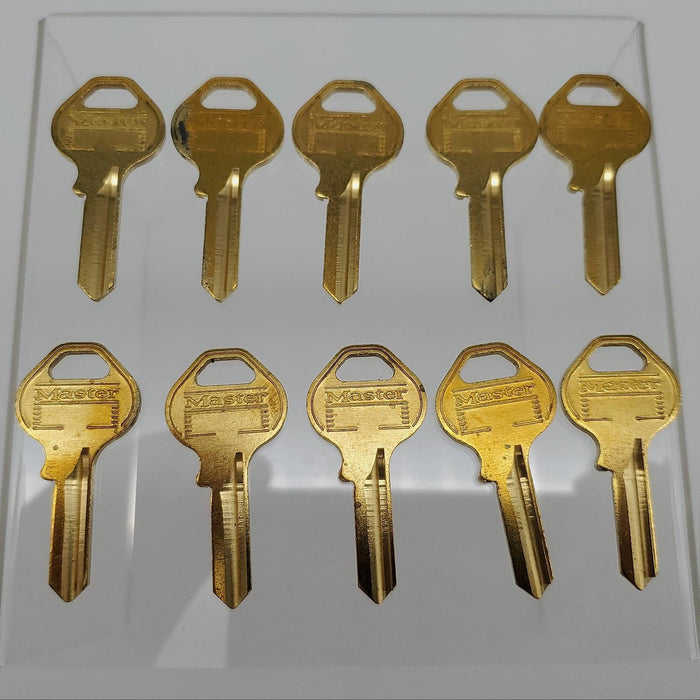 10x Master 15K Key Blanks for Master Lock 15 Series Padlocks Brass 5 Pin NOS 3