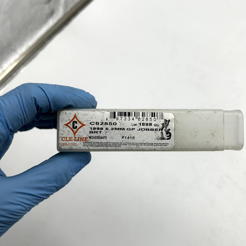 Cle-Line C62850 Jobber Length Drill Bit List 1898 6.2mm GP Bright HSS 15pk 2