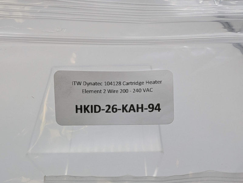 ITW Dynatec 104128 Cartridge Heater Element 2 Wire 200 - 240 VAC 4