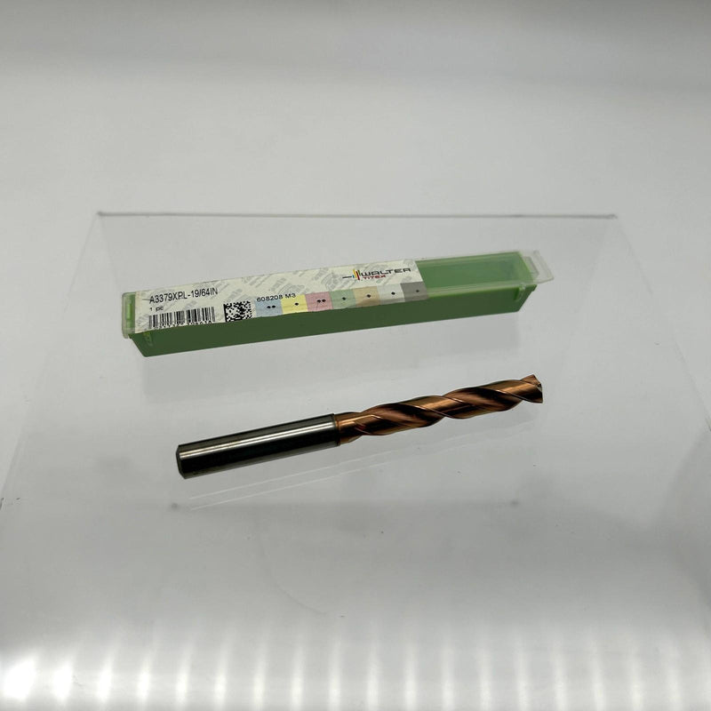 Walter A3379XPL-19/64 Solid Carbide Twist Drill Bit Xtreme K30F XPL 43 mm LOC 8