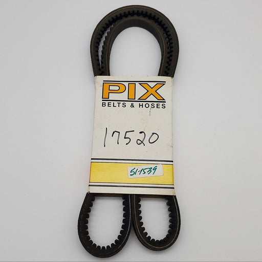 Pix 17520 Belt Cogged 0.53" Wide 52" Length Automotive V-Belt 1