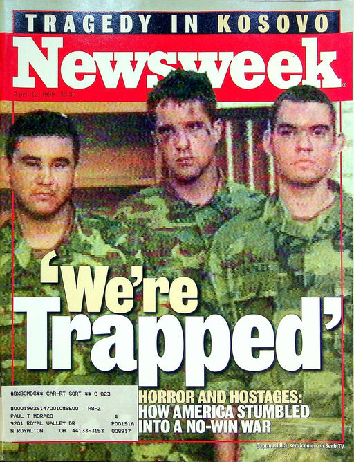 Newsweek Magazine April 12 1999 War In Kosovo Dennis Rodman Laker NBA Basketball 1