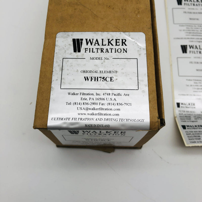 Walker Filtration WFH75CE Filter Element Cartridge Sz 75 Compressed Air Threaded 3