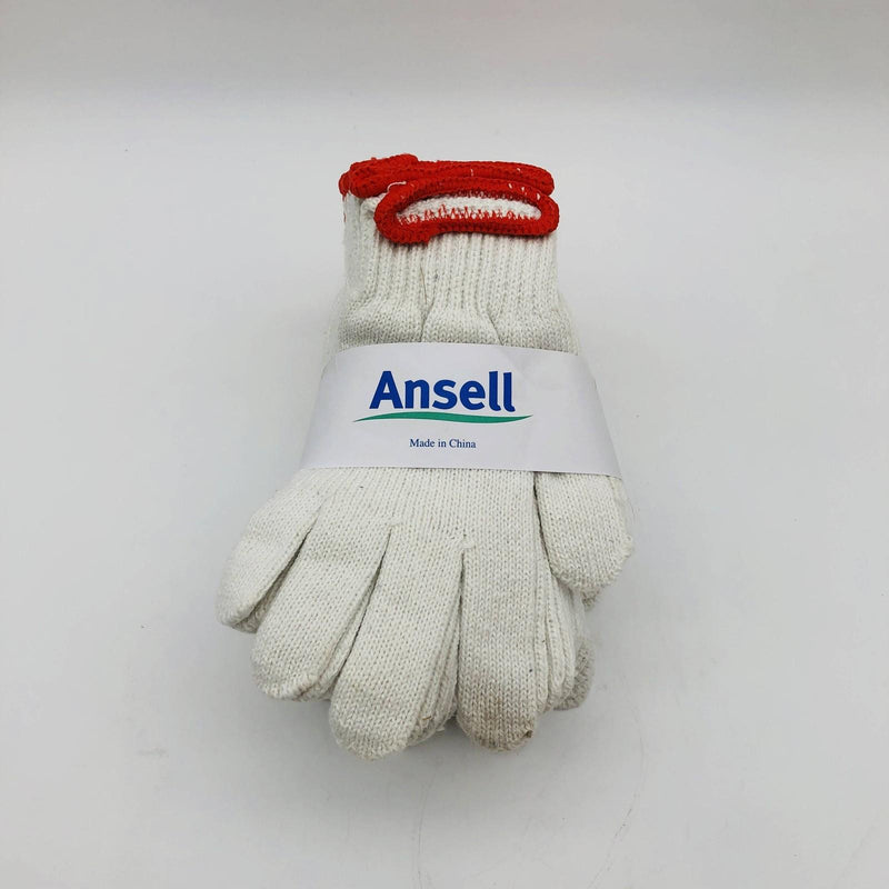Ansell MultiKnit 76-400 Heavyweight Polycotton Gloves Size 7 Small White 12 Prs 2