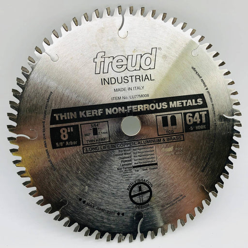 Freud LU77M008 Circular Saw Blade 8" With 5/8" Arbor Thin Kerf Non Ferrous Metal 1