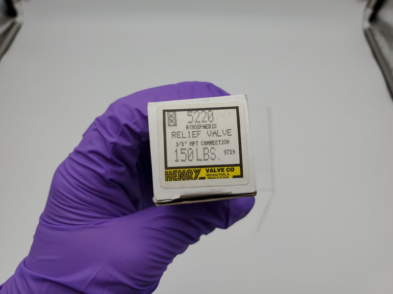 Henry Valves 5220 Refrigerant Relief Valve 1/8" MPT 150PSI 5