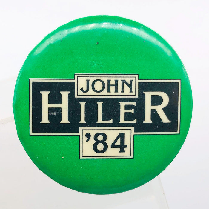 John Hiler 1984 Political Button 1.5" Pinback Campaign US Congress Vintage 2