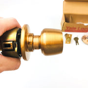 Yale Storeroom Closet Door Knob Lockset BR5305 380AN US10 Satin Bronze New NOS 3