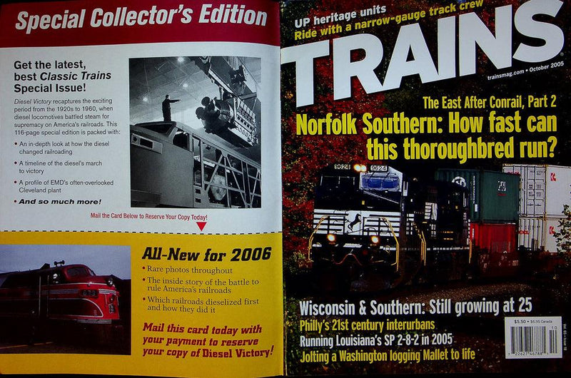 Trains Magazine October 2005 Vol 65 No 10 How Fast Can This Thoroughbred Run?